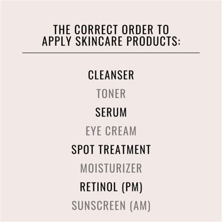 What is the correct order to skincare?