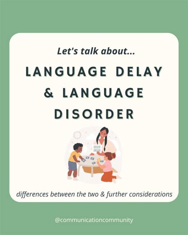 What is the difference between a language disorder and a language delay?