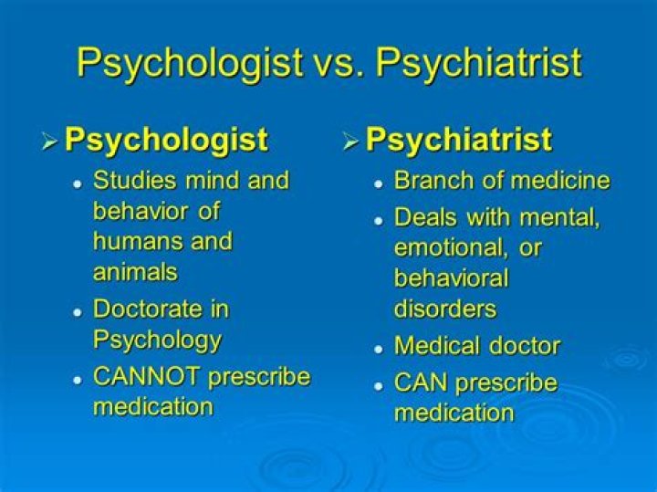 What is the difference between a psychologist and a psychiatrist?