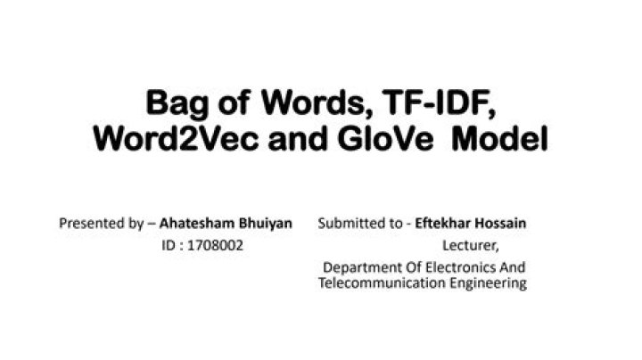 What is the difference between bag of words and TF-IDF?