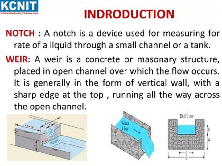 What is the difference between Weir and notch?