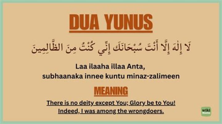 What is the dua of Yunus?