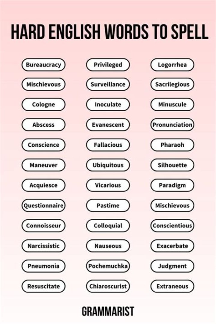 What is the hardest word to spell in the English dictionary?