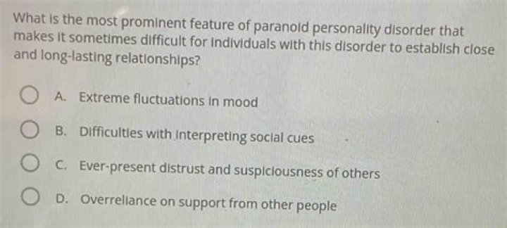 What is the most prominent feature of paranoid personality disorder?