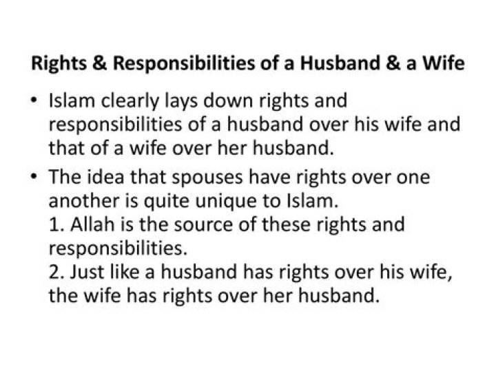 What is the responsibility of wife in Islam?