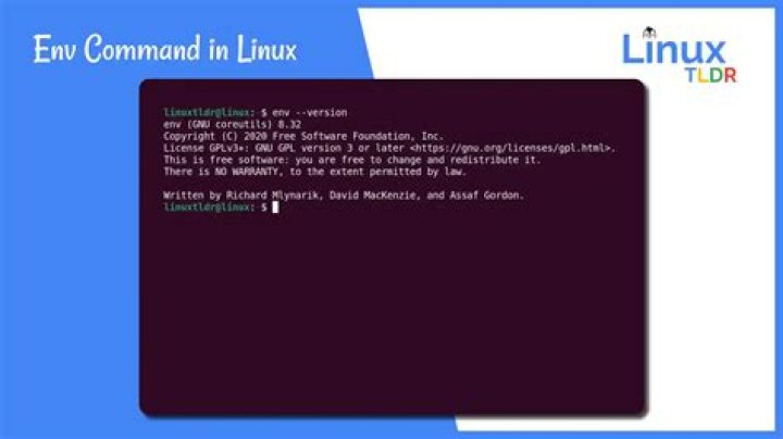 What is the use of env command in Linux?