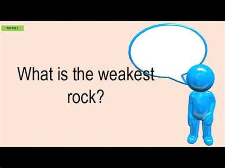 What is the weakest rock?