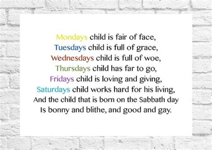 What is Wednesday's Child?