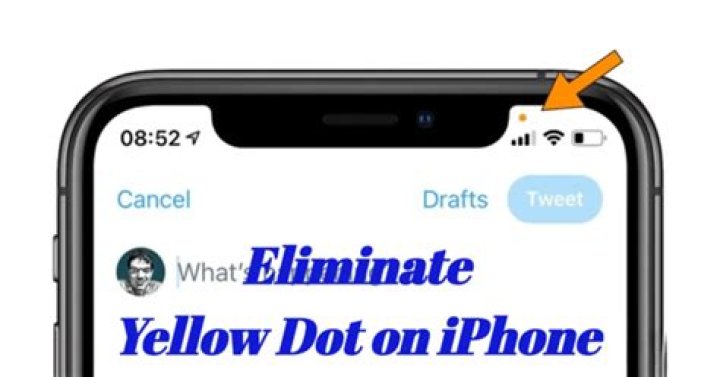 What is yellow dot on iPhone?