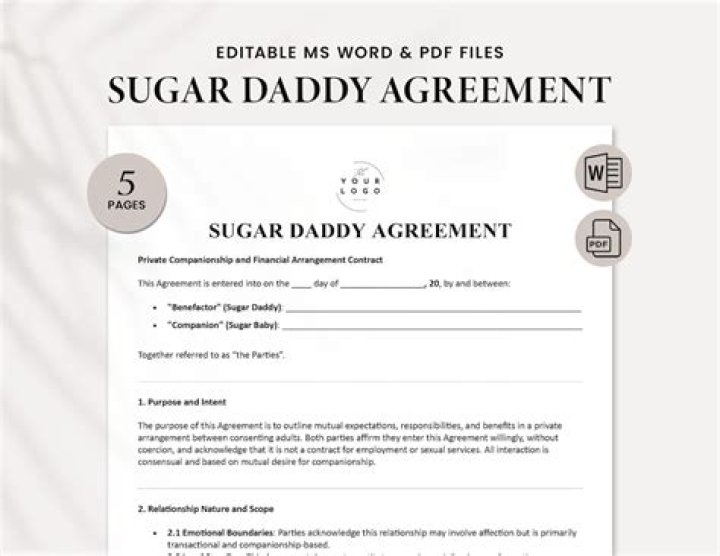 What kind of arrangement is a sugar daddy?