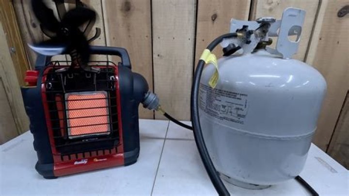 What might a yellow or orange flame indicate in a propane heater?