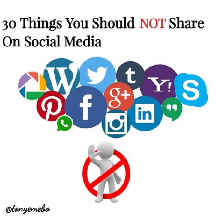 What should you not share on social media?