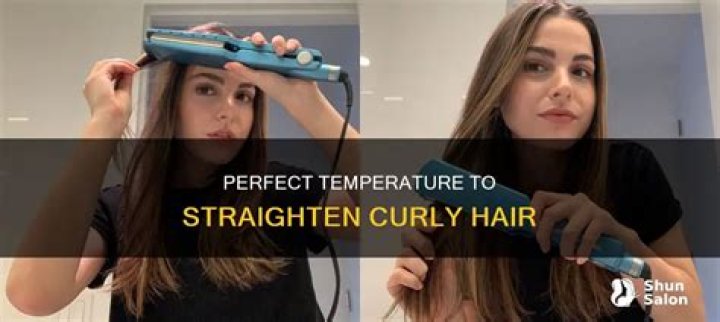 What temperature should I straighten my curly hair?