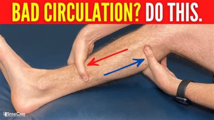 What tests are done to check circulation in legs?