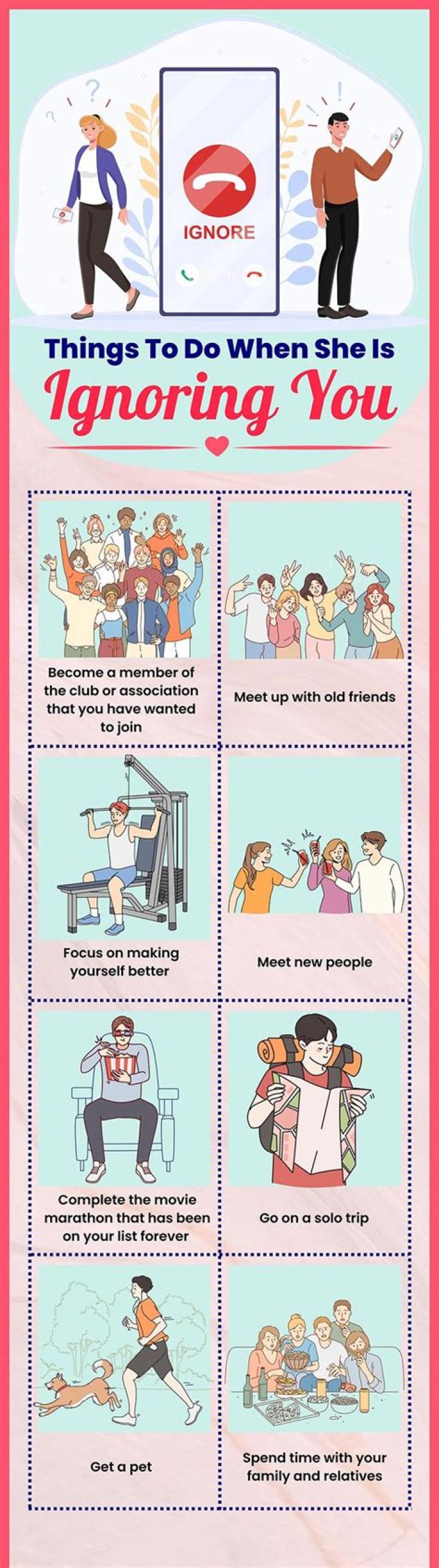 What to do when a girl is ignoring you?