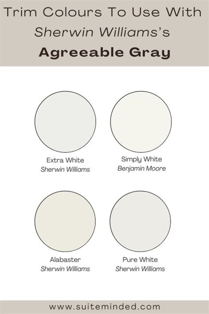 What trim goes with agreeable GREY?