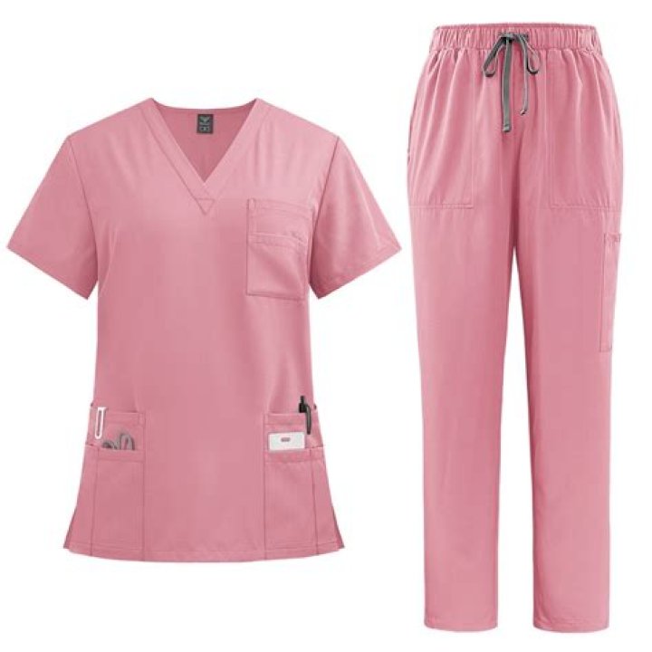 What type of nurses wear pink scrubs?