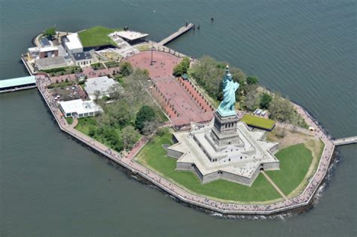 What was on Ellis Island before the Statue of Liberty?