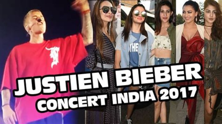 What was the cost of Justin Bieber concert in India?