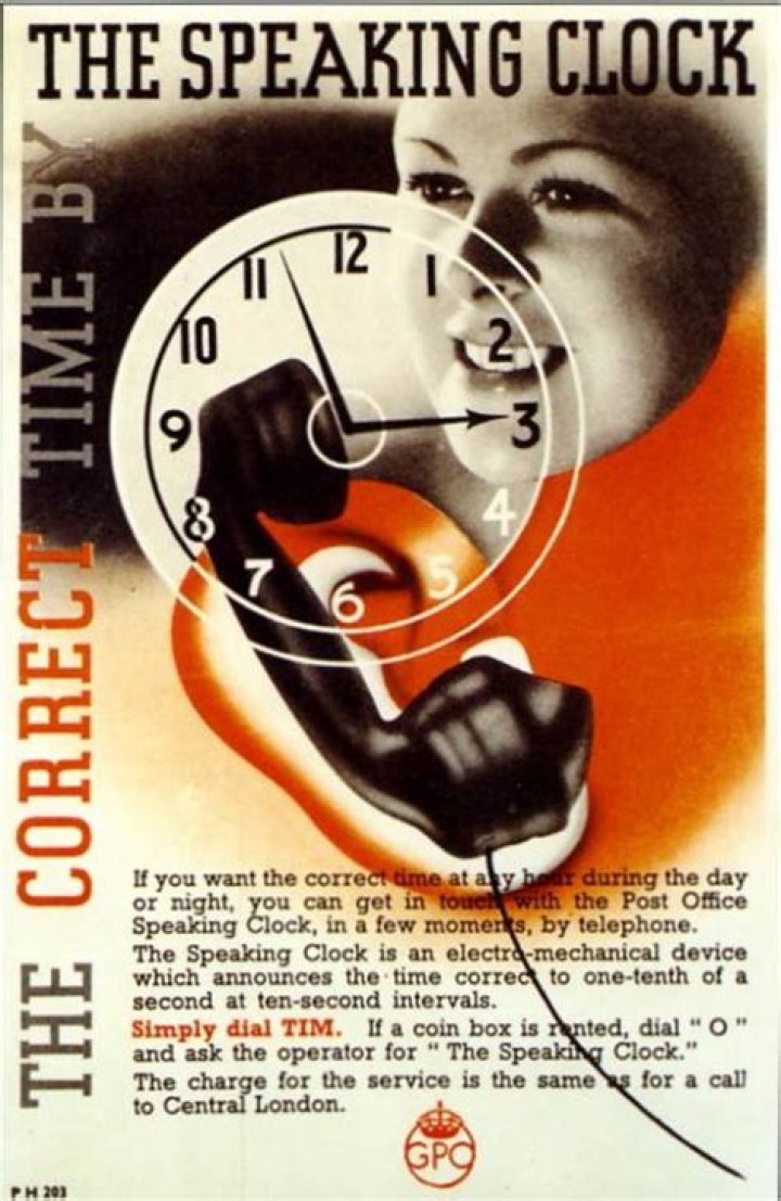 What was the phone number for the speaking clock?