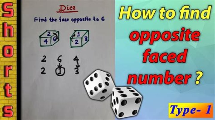 What's opposite 6 on a dice?