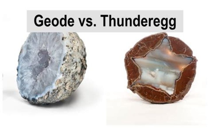 What's the difference between a thunder egg and a geode?