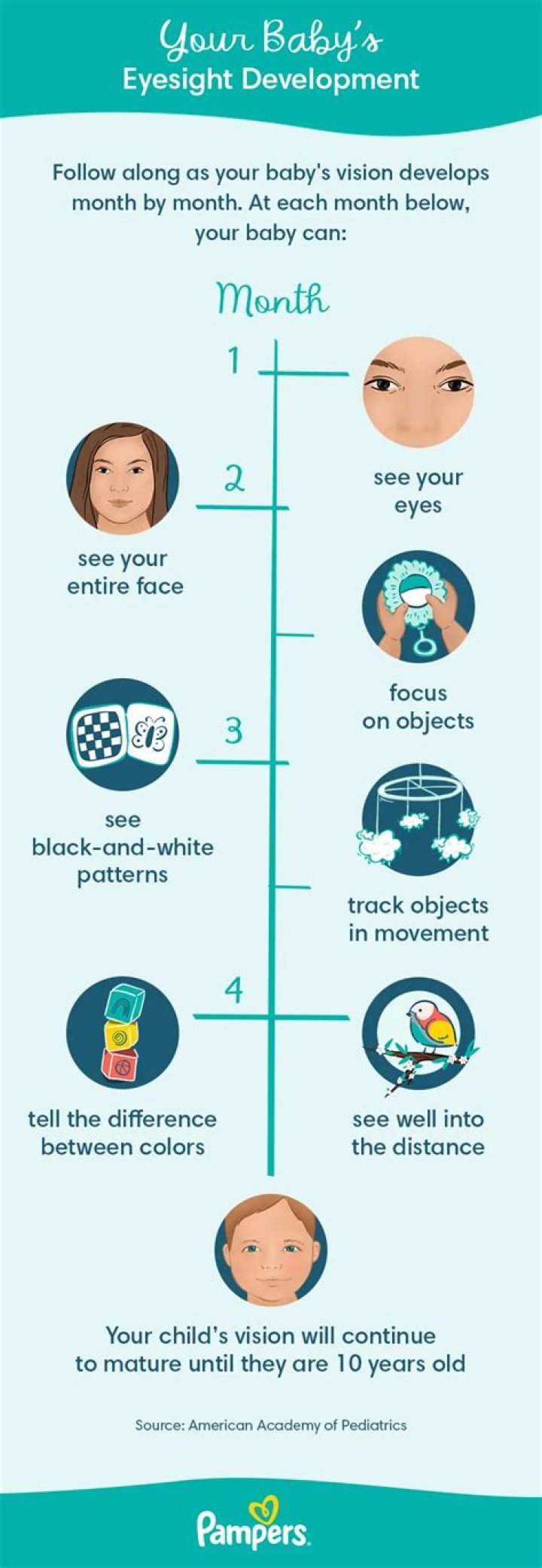 When can babies see your face?