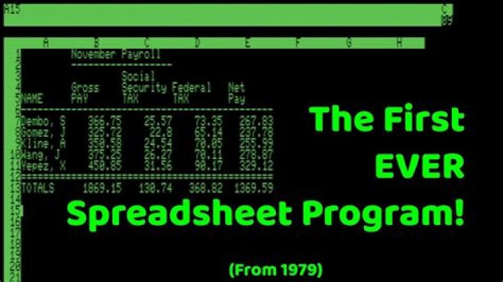 When was the first spreadsheet created?