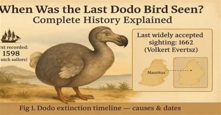 When was the last dodo bird alive?
