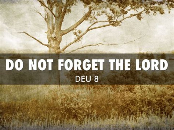 When you enter the land do not forget the Lord?