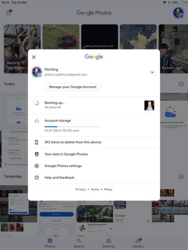 Where are Google Photos stored?