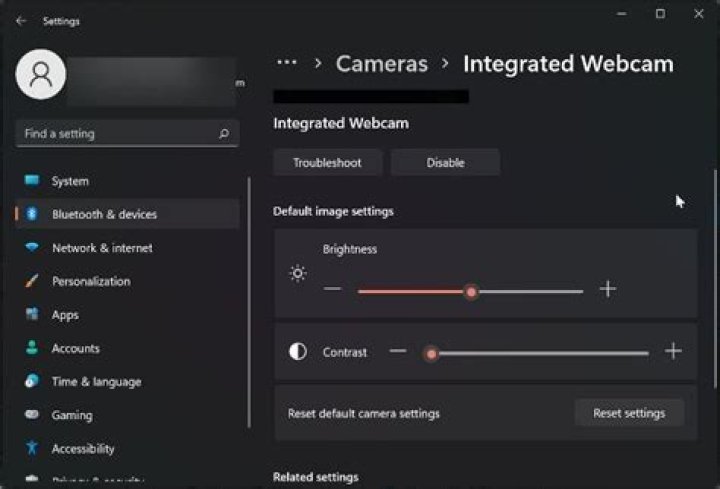 Where are the webcam settings in Windows 10?