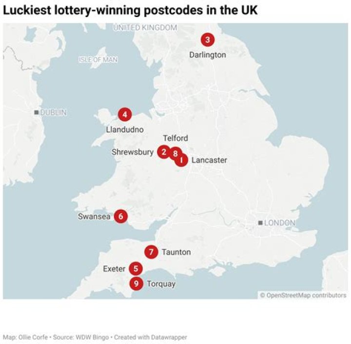 Where is the lottery won the most?