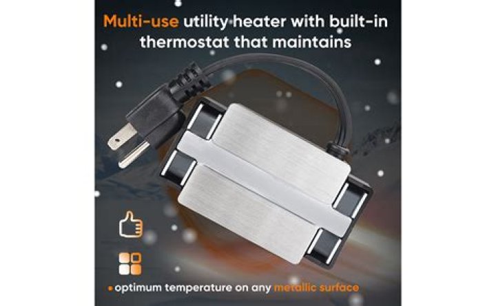 Where should a magnetic block heater be placed?