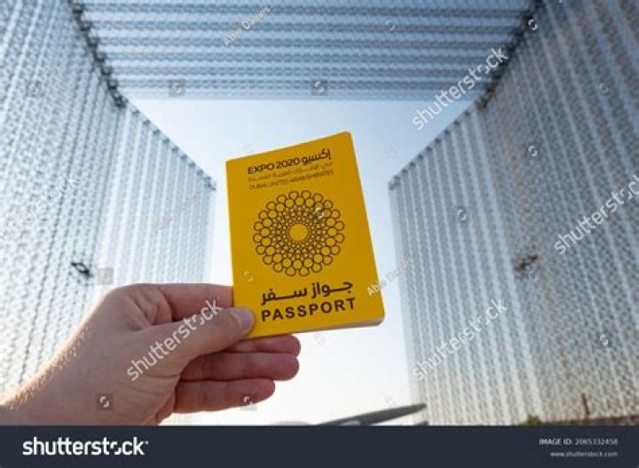 Which country has a yellow passport?