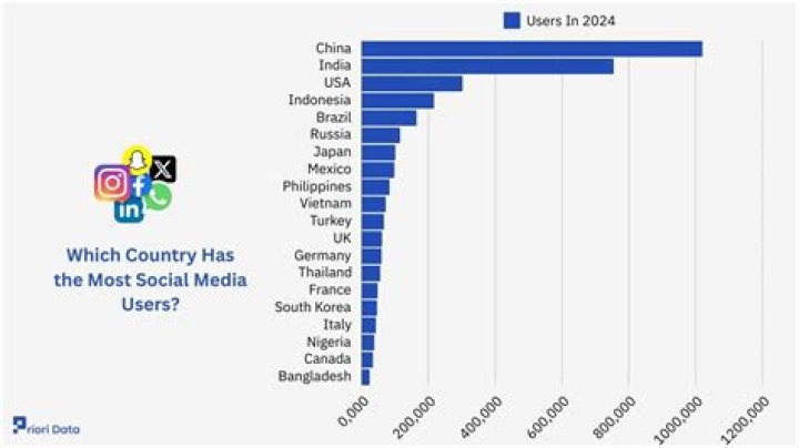 Which country use social media most?
