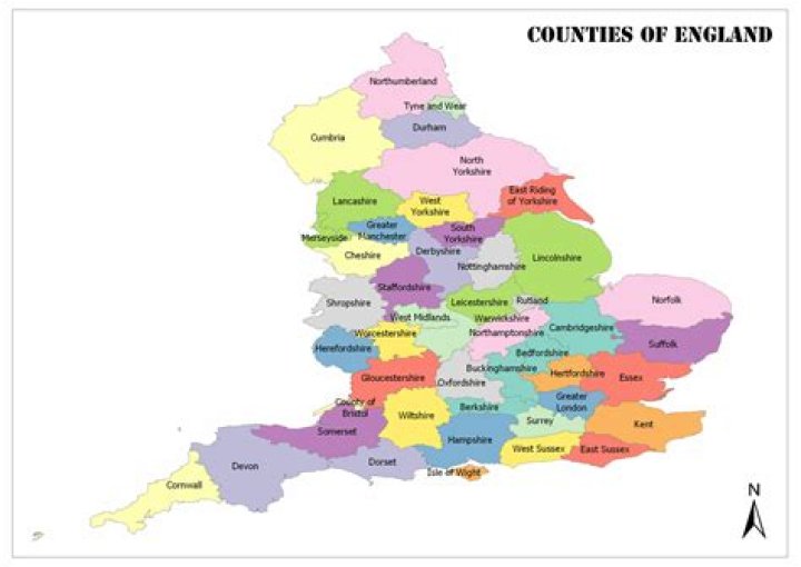 Which English counties have no city?