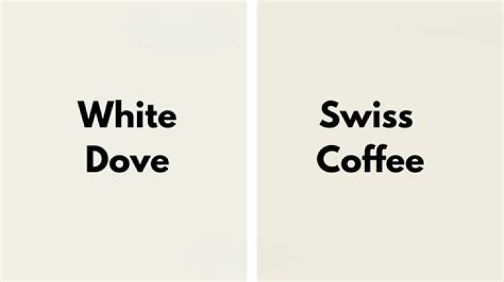 Which is darker white dove or Swiss Coffee?