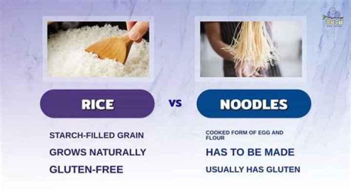 Which is more unhealthy rice or noodles?