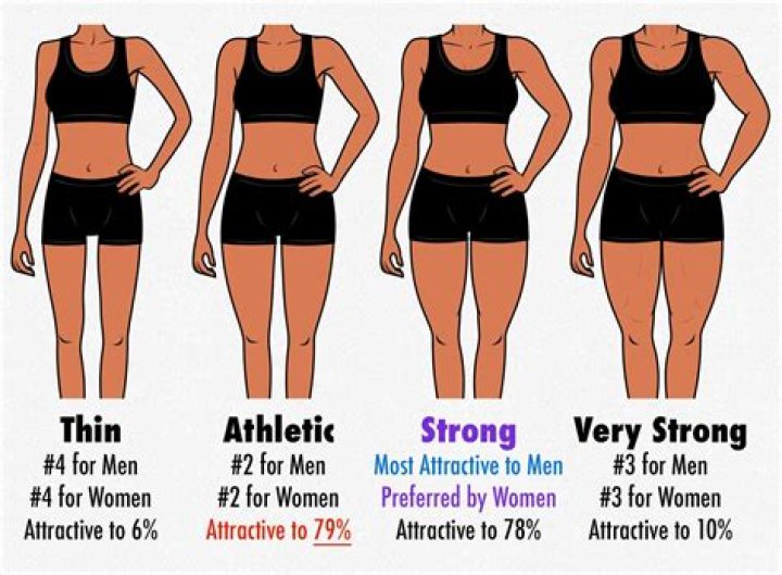 Which male body shape is considered most attractive to females?