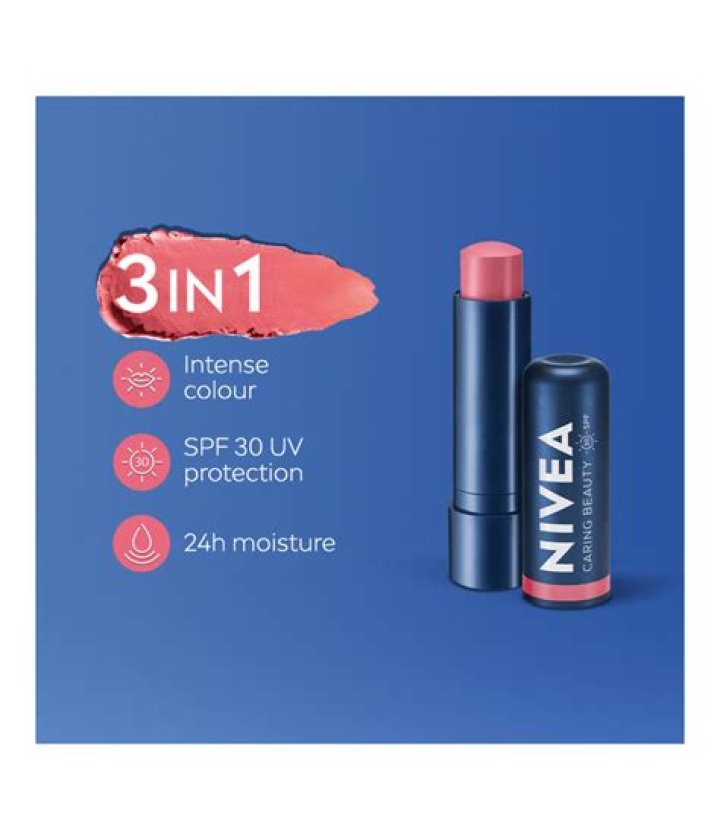 Which NIVEA lip balm gives colour?
