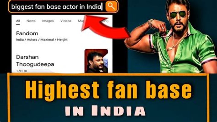 Who has biggest fan base in India?