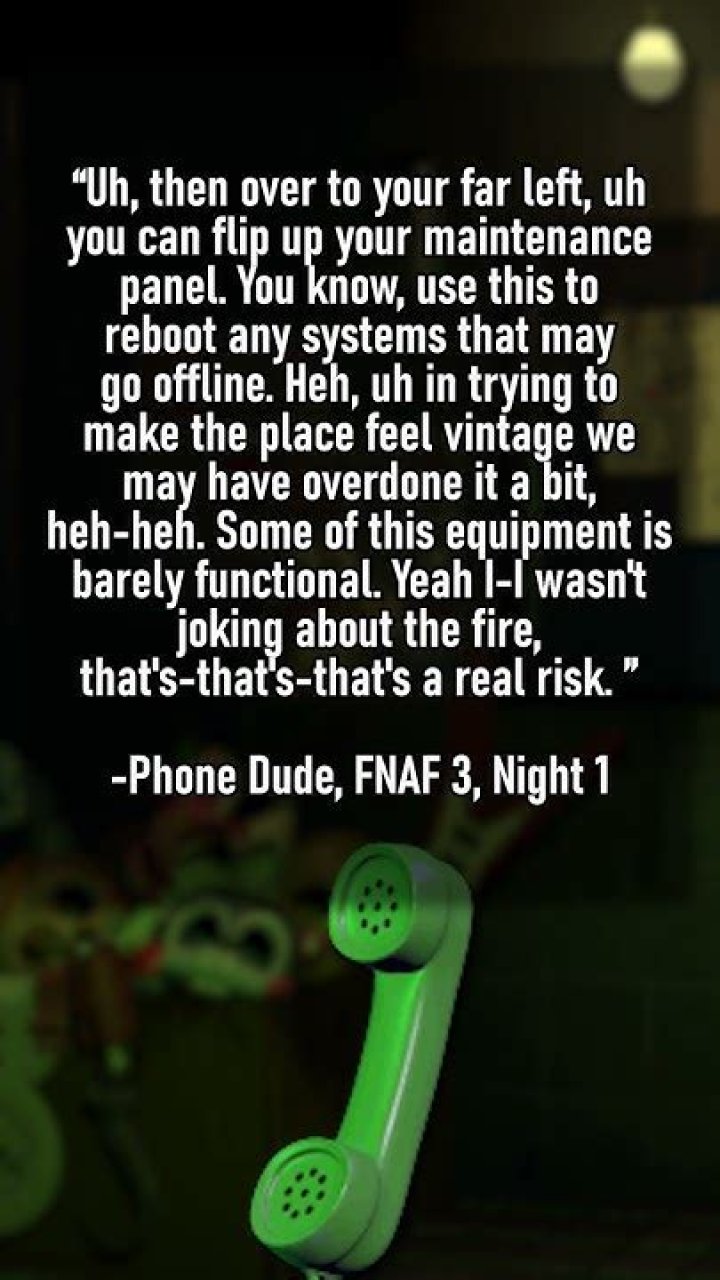 Who is phone dude in FNAF 3?
