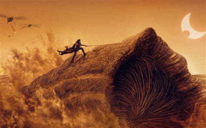 Who is riding the worm at the end of Dune?