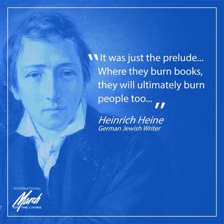Who said those who burn books will eventually burn humans?