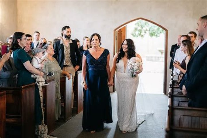 Who should walk mother of the bride down the aisle?