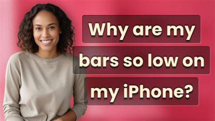 Why are my bars so low on my iPhone?