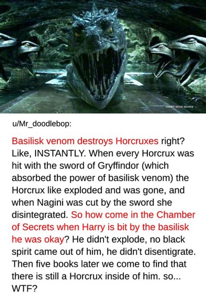 Why can basilisk venom destroy a Horcrux?