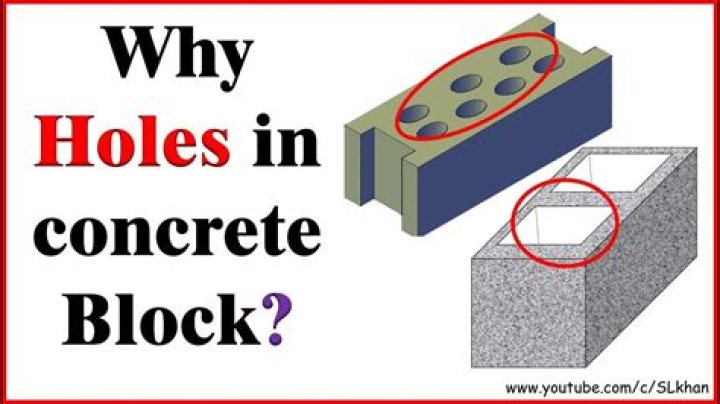 Why do cinder blocks have holes?