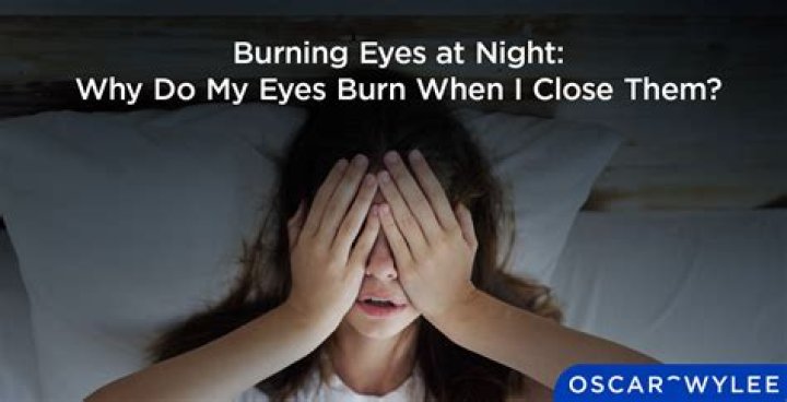 Why do my eyes hurt when I close them to go to sleep?